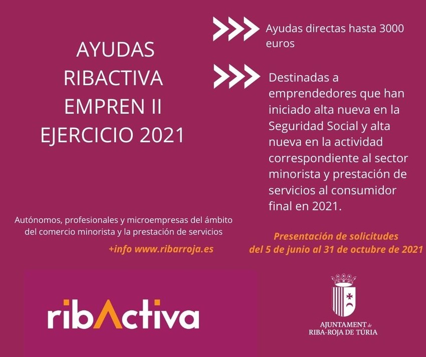 Sollicitud de subvenci RIBACTIVA EMPREN 2021
