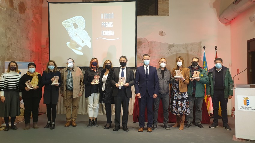 Riba-roja concede los premios EcoRiba de 2021 a las personas y entidades por su labor de difusin del respeto al medio ambiente en el sector de la Educacin, la empresa, el paisaje, sociedad y medios de comunicacin