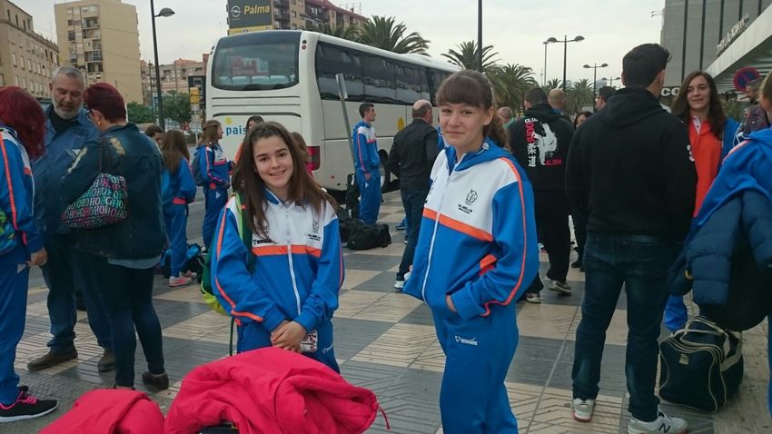 Les judokes de Riba-roja, Naia Pregonas i Luca Medina, en el Campionat d'Espanya de Judo.