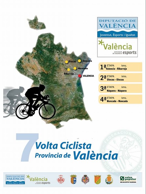 Riba-roja acollir el 7 de setembre el final de la primera etapa de la 7a Volta Ciclista a la Provncia de Valncia