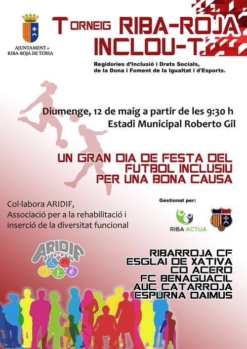 Riba-roja mostrar la seua cara ms solidria en el torneig 'INCLOU-T'